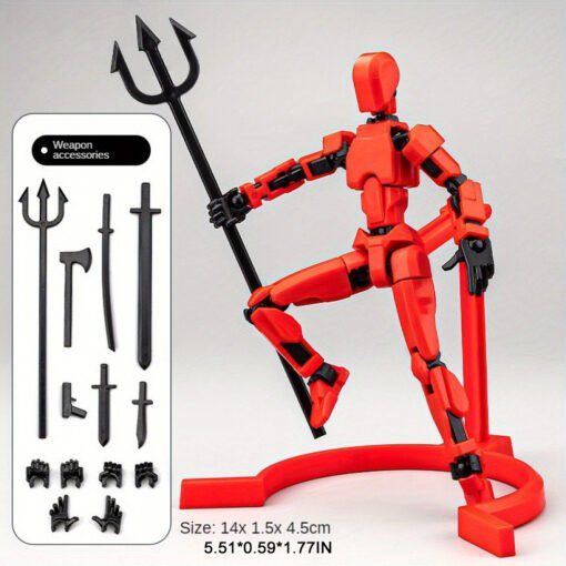 3D Printed Joint Puppet Assembled Toy With Movable Joints - Larawan 2