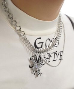 Advanced Biochemical Butterfly Necklace Female Liquid Metal Wind Clavicle Chain