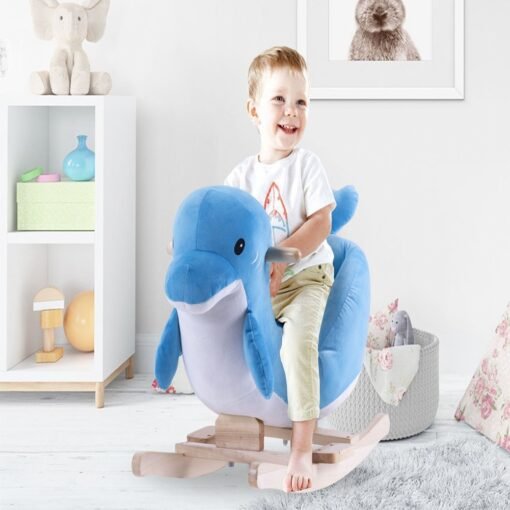 Rocking Horse Toy Ride-On Rocker Plush for Kids Stuffed Animal Rocker Toy Child Rocking Toy - Image 5