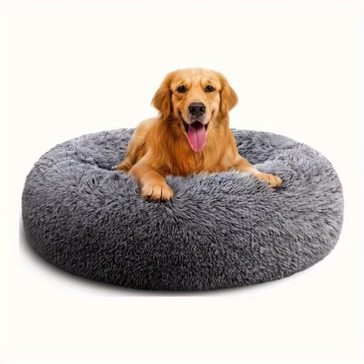 Non-Slip Dog Or Cat Beds Multiple Sizes, Calming Pet Beds For Indoor Cat Kennel Bed Pet Sofa, Round Cushion Cuddler Puppy Sofa, Machine Washable - Hình ảnh 2