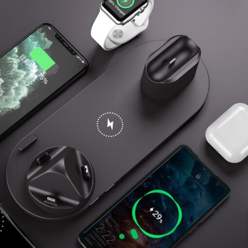Wireless Charger For IPhone Fast Charger For Phone Fast Charging Pad For Phone Watch 6 In 1 Charging Dock Station - immagine 4