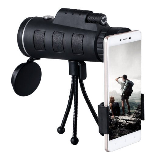 Compatible with Apple, Monocular Telescope Zoom Scope with Compass Phone Clip Tripod - 图片 10