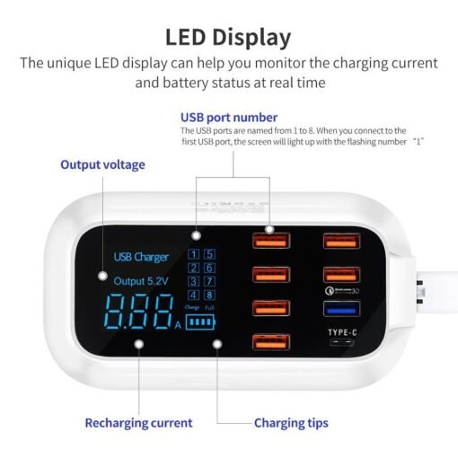 Quick Charge 3.0 Ordinary Smart USB Charger Station - Hình ảnh 3