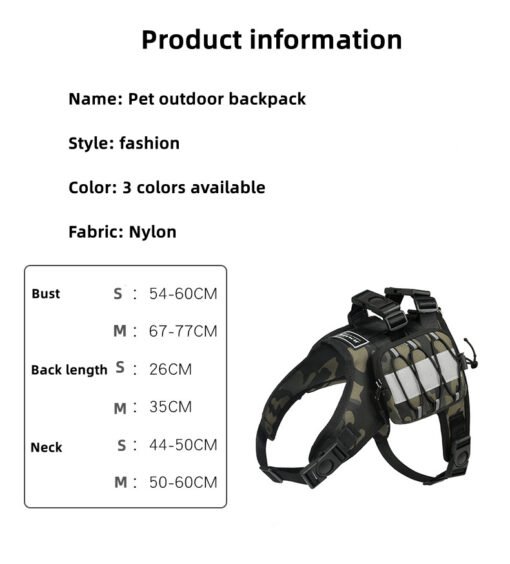 Pet Dog Camouflage Self Backpack - Hình ảnh 3