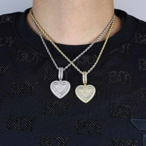 Heart-shaped Zircon Pendant European And American Style