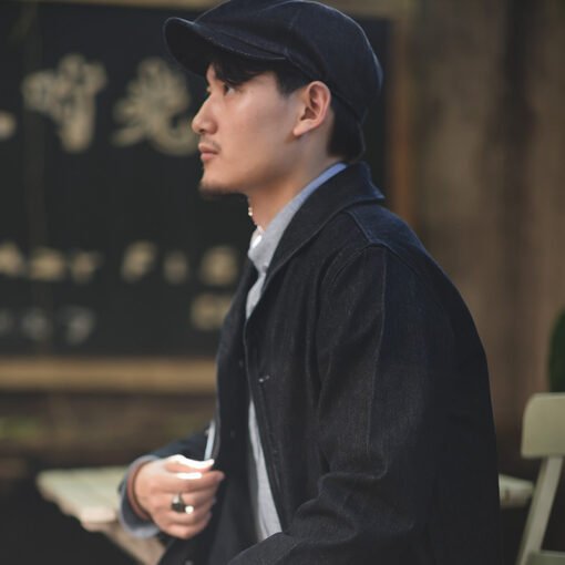 American Retro British Denim Newsboy Cap - Image 5