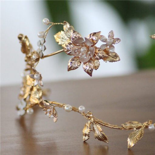 Shaped Asymmetric Handmade Bridal Head Jewelry - 图片 4