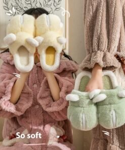 Warm Slugged Bottom Non Slip Cotton Slippers