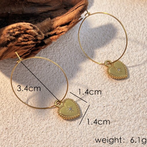 Fashion Retro Stainless Steel Earrings Niche Love - Bild 3