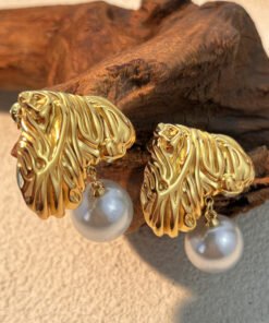 Fashion Stainless Steel Earrings Love Texture