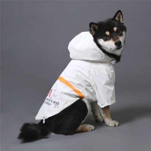 Tide Brand Windproof Rainproof Reflective Space Suit Pet Raincoat - Image 4