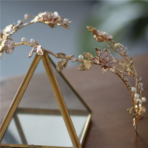 Shaped Asymmetric Handmade Bridal Head Jewelry - 图片 2