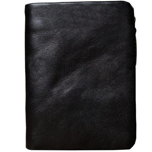 Men's Short Genuine Leather Vertical Casual Zipper Wallet - immagine 9