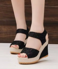 Flat bottom high heel sandals