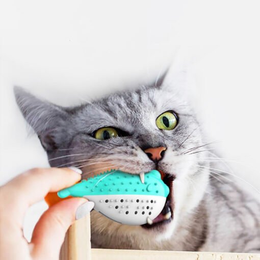 Mint Toys Grabing Toy For Chew Toys Pet Supplies Cat Teaser Toothbrush Clean Cat Fish Toys Silicone Toys Cat Toys Pet Chew Toys Pet Toys Kitten Toys Toy Cat Catnip - Larawan 7