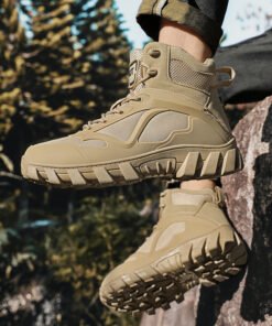 Outdoor High-top Men's Work Shoes Thick Bottom Non-slip