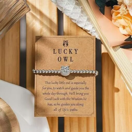 Women's Owl Bracelet English Blessing Cardboard - Hình ảnh 3
