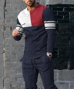 New Multi-color Long Sleeve Casual Sports Men Suit
