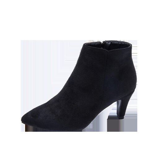 Pointed Toe Stiletto Mid-heel Non-slip Women's Boots - Hình ảnh 4