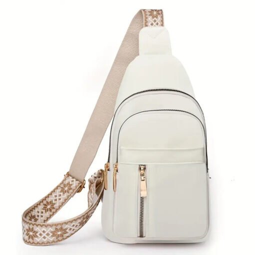 Vintage Style Women's Chest Bag,  Non-Waterproof Zippered Shoulder Messenger Bag For Commuting, Crossbody Bag - Imagen 5