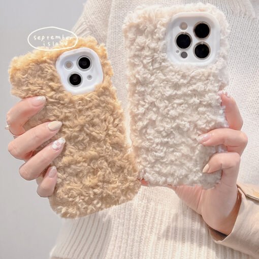 Simple Iphone13ProMax Mobile Phone Case XS Autumn And Winter Plush – Bild 2