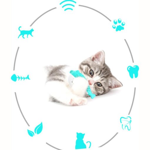 Mint Toys Grabing Toy For Chew Toys Pet Supplies Cat Teaser Toothbrush Clean Cat Fish Toys Silicone Toys Cat Toys Pet Chew Toys Pet Toys Kitten Toys Toy Cat Catnip - Larawan 4