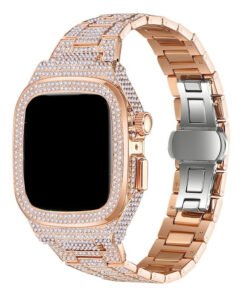 Smart Watch Inlaid Full Diamond Metal Strap