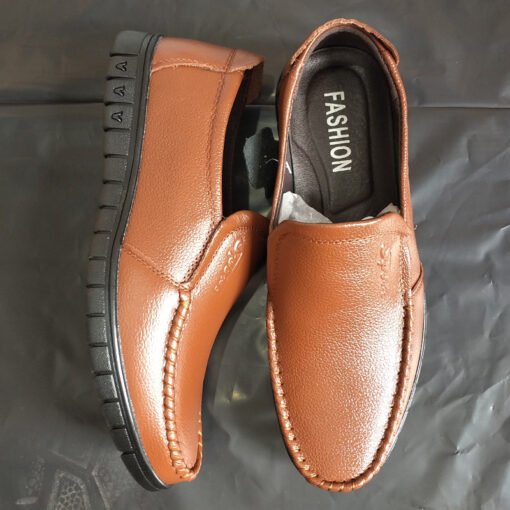 Breathable Hollow Hole Sandals Cowhide Middle-aged And Elderly Genuine Leather Soft Bottom Leather Shoes - Hình ảnh 7
