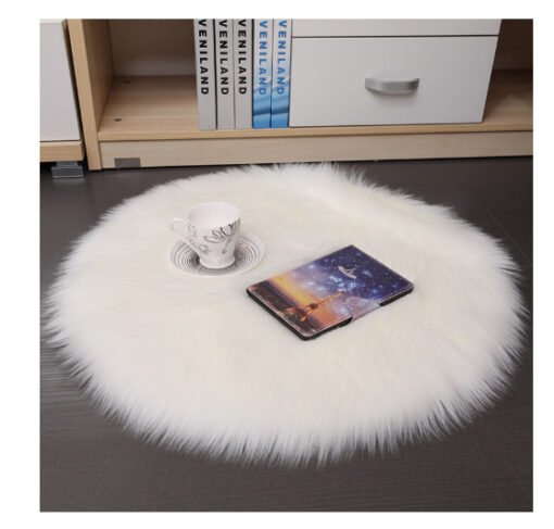 Hair Plush Carpet Floor Mats Household Floor Mats  Wool Round Bedroom Carpets - Image 6
