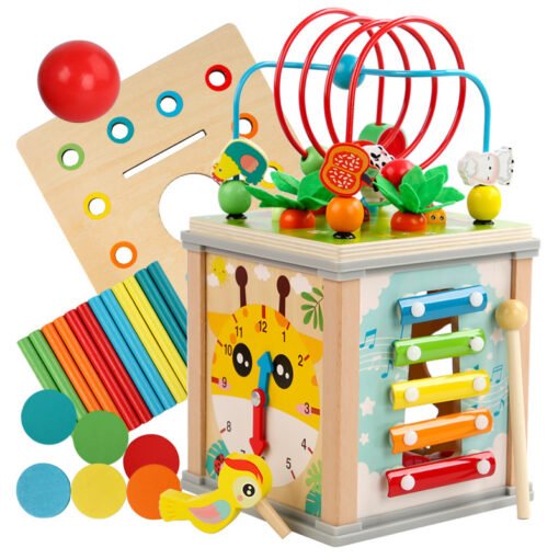 Children's Wooden Treasure Chest Multi-functional Puzzle - Imagen 5