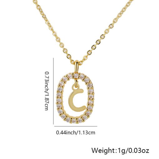 26 Letters Pendant Necklace Light Luxury And Simplicity - Image 9