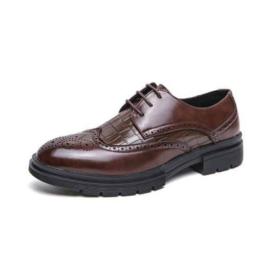 Casual Derby Shoes Men's British Formal Wear Low-top Shoes - 图片 2