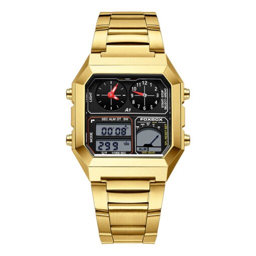 Dual Display Multifunctional Waterproof Alarm Clock Luminous Sports Chronographe Watch - Image 8