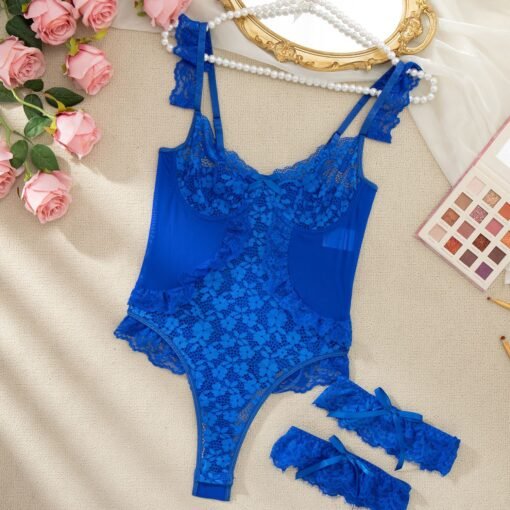 Lace Stitching Breathable High Waist Body Shaping Sexy Lingerie - Imagen 5