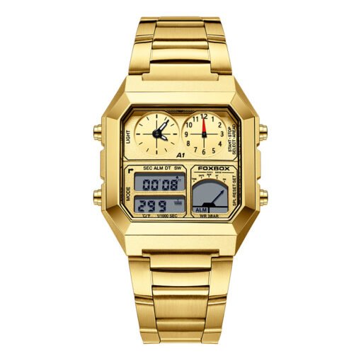 Dual Display Multifunctional Waterproof Alarm Clock Luminous Sports Chronographe Watch - Image 7