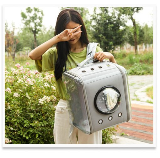 New Cat Bag Transparent Space Capsule Pet Backpack Foldable Eva Pet Bag - Larawan 5