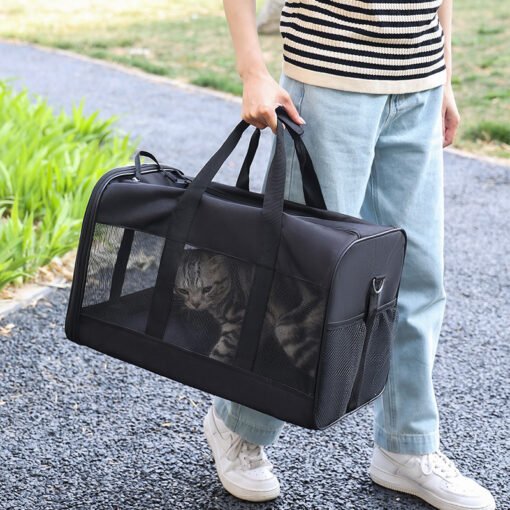 Dog Cat Carriers Bags Car Portable Transport Pet Bag Cage Portable Pet Foldable Outgoing Travel Breathable Pets Handbag - Larawan 8