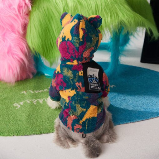 Dog Clothes Autumn And Winter Clothes Pet Small And Medium-sized Dogs Thick Camouflage - Larawan 4