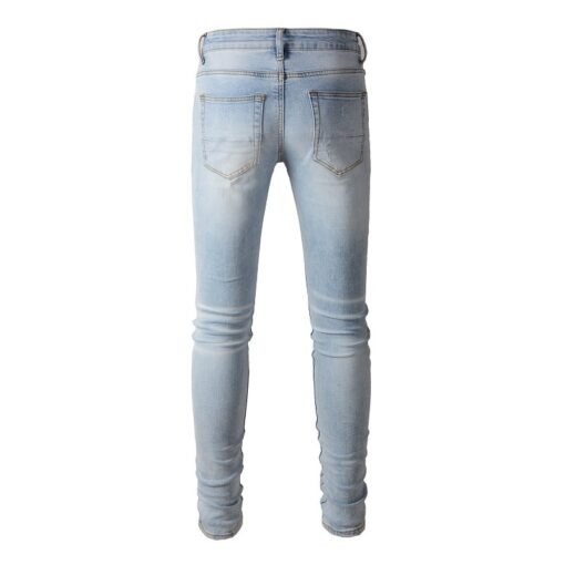 Blue With Holes Skinny American Jeans - Image 2