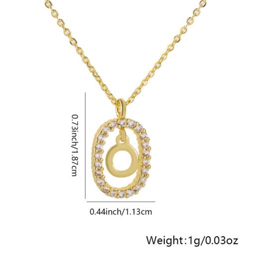 26 Letters Pendant Necklace Light Luxury And Simplicity - Image 2
