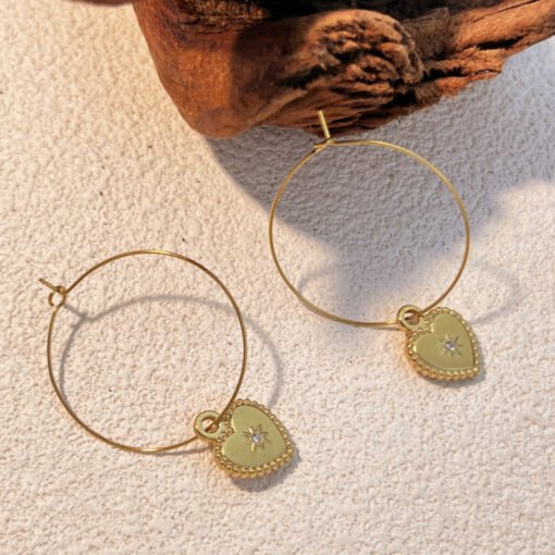 Fashion Retro Stainless Steel Earrings Niche Love