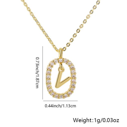 26 Letters Pendant Necklace Light Luxury And Simplicity - Image 10