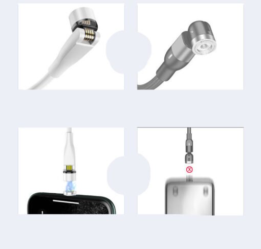 Three In One Data Cable 540 Degree Rotation Spherical Magnetic Charging - 图片 6