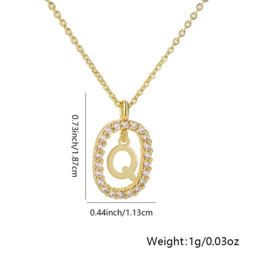 26 Letters Pendant Necklace Light Luxury And Simplicity - Image 5