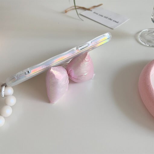Ladies Super Fairy Laser Powder Bowknot Phone Case - Image 2