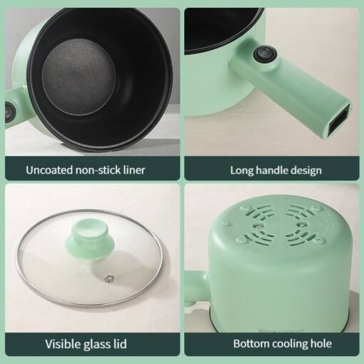 Mini Hot Pot Household Portable Kitchen Appliance Multi Function Non Stick Electric Pot Kitchen Gadgets - 图片 9